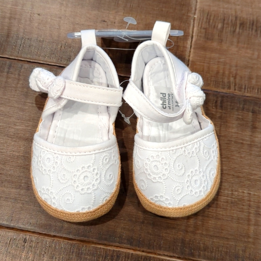 White Baby Flats 3-6mth